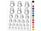 Rose Typewriter Font Number 5 Five Temporary Tattoo Water Resistant Fake Body Art Set Collection